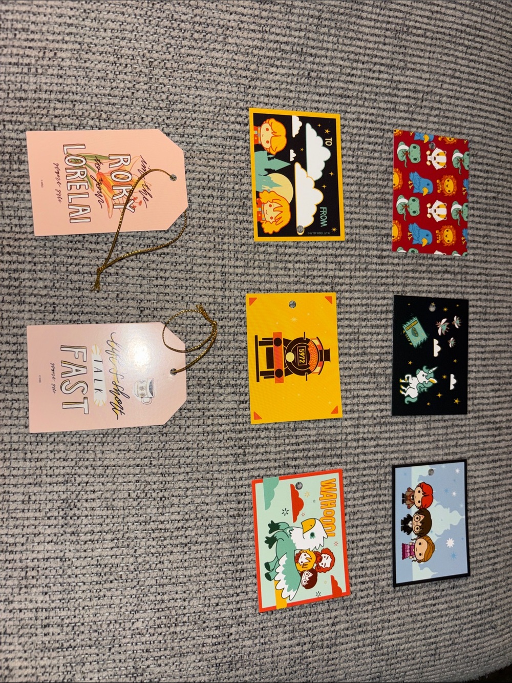 Cute Assorted Character Gift Tags - Pink & Multicolor